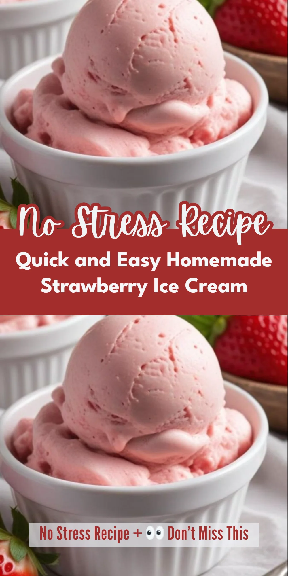 Quick and Easy Homemade Strawberry Ice Cream