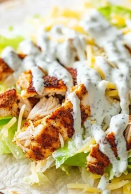 Quick grilled chicken wraps with fresh vegetables and sauce