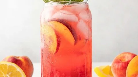 Raspberry Peach Lemonade Cooler