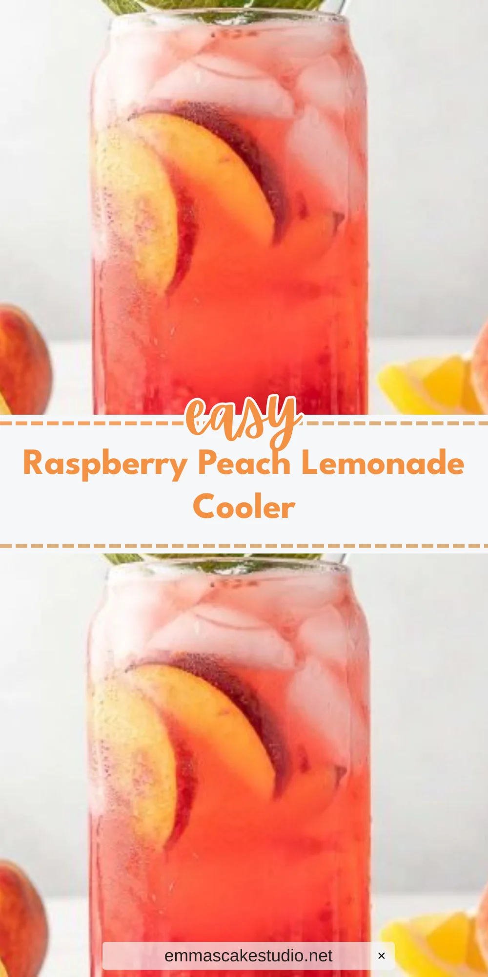 Raspberry Peach Lemonade Cooler