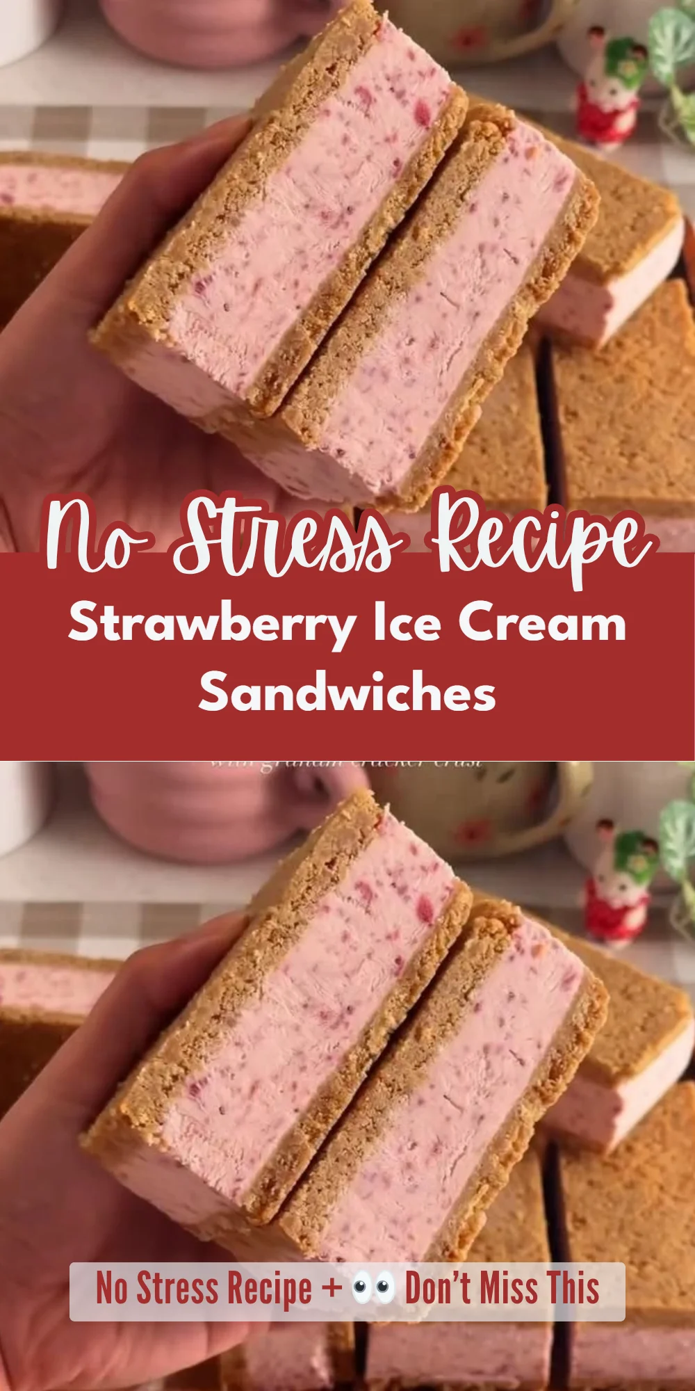 Strawberry Ice Cream Sandwiches