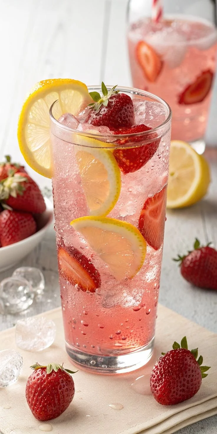 Strawberry Lemonade Fizz
