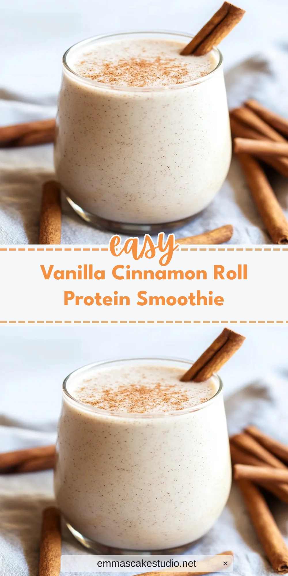Vanilla Cinnamon Roll Protein Smoothie