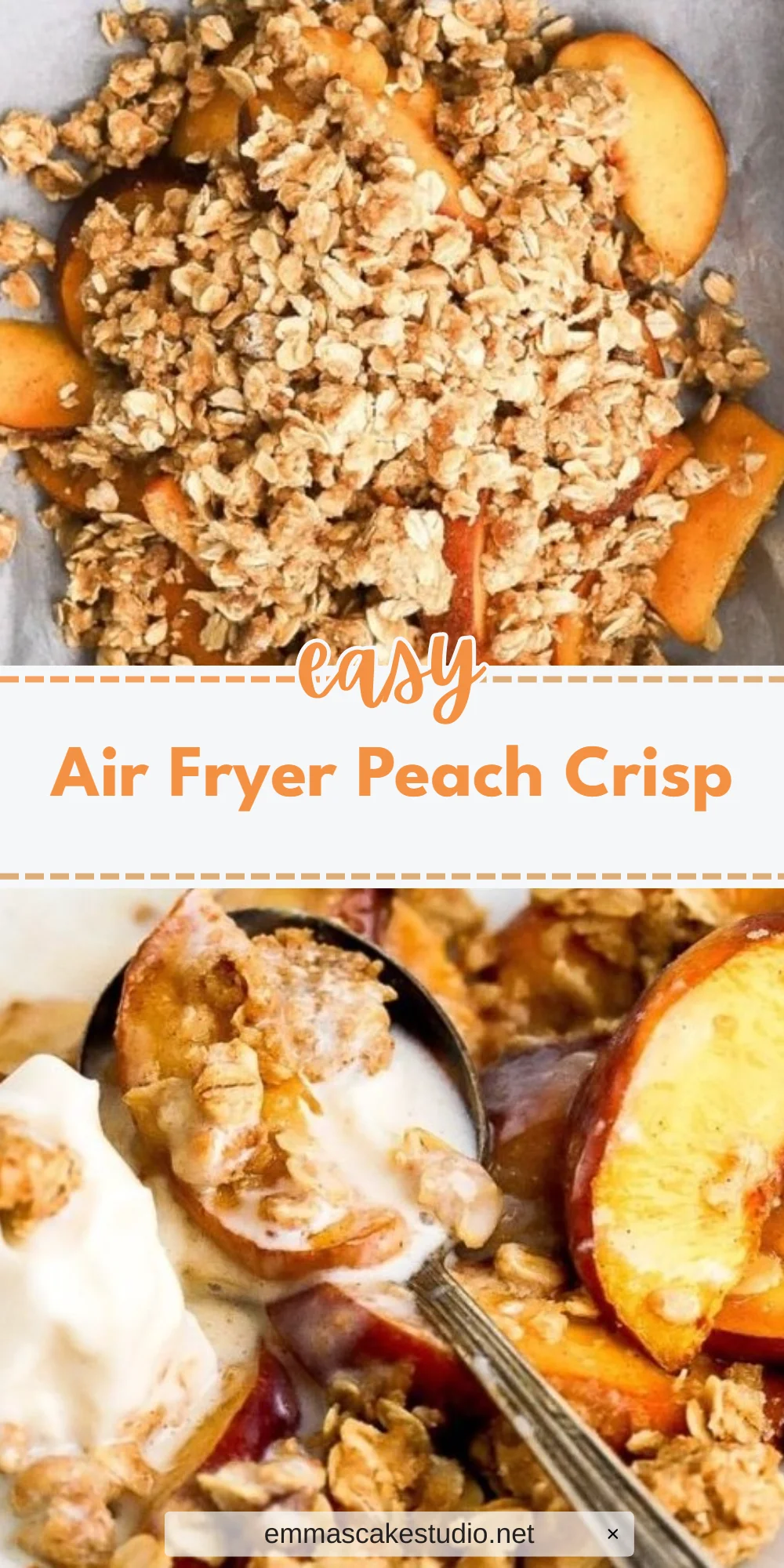 Air Fryer Peach Crisp