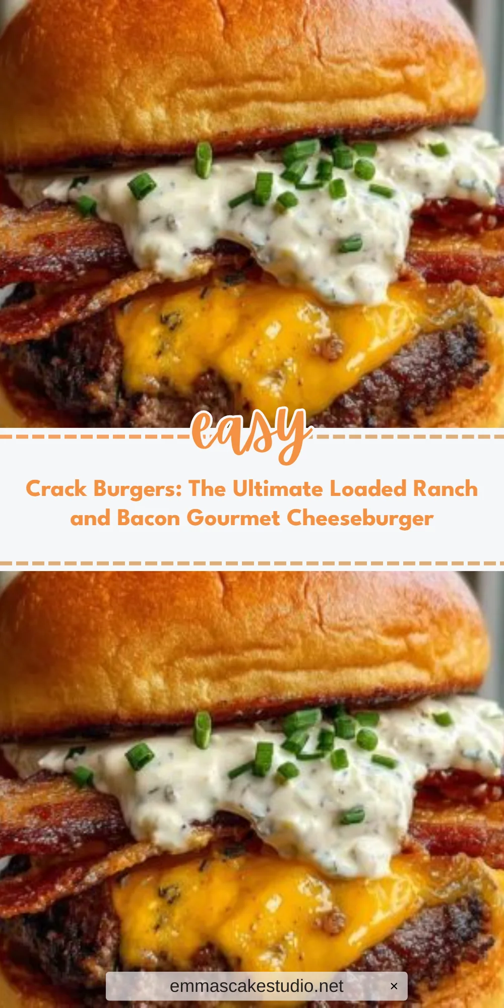 Crack Burgers: The Ultimate Loaded Ranch and Bacon Gourmet Cheeseburger
