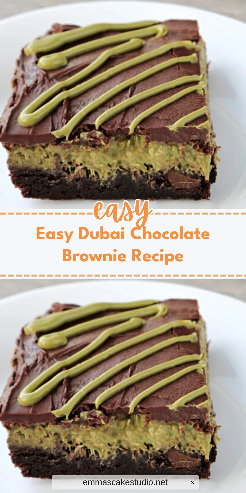 Easy Dubai Chocolate Brownie Recipe