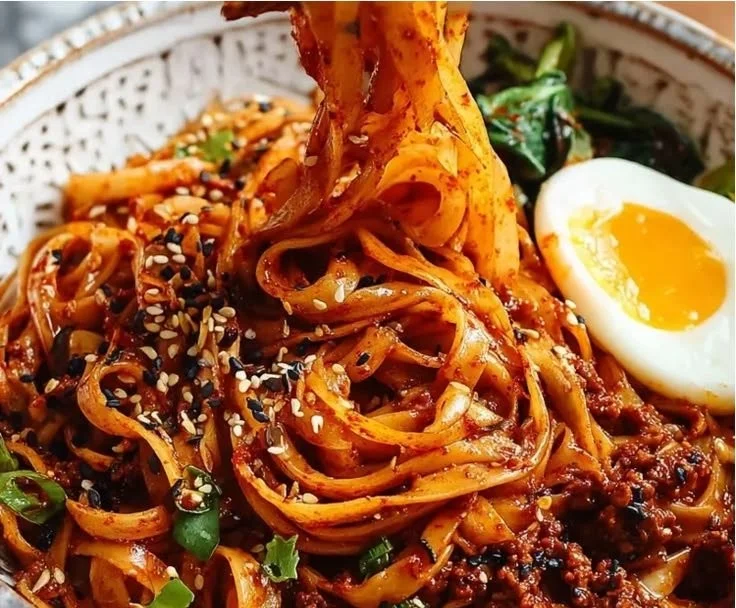 High Protein Spicy Gochujang Noodles
