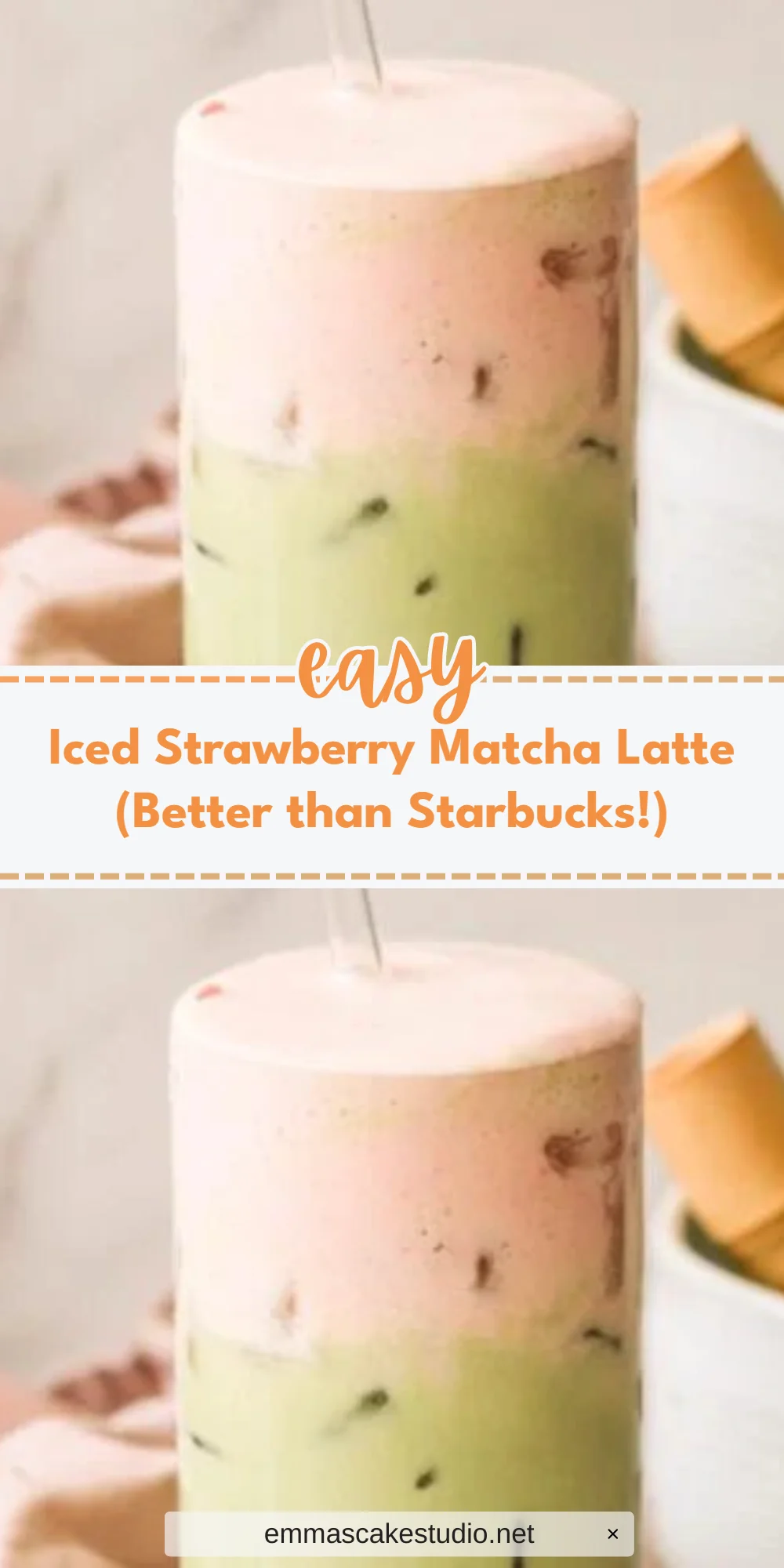 Iced Strawberry Matcha Latte (Better than Starbucks!)