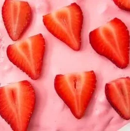 Delicious light and creamy pink fluff dessert in a bowl
