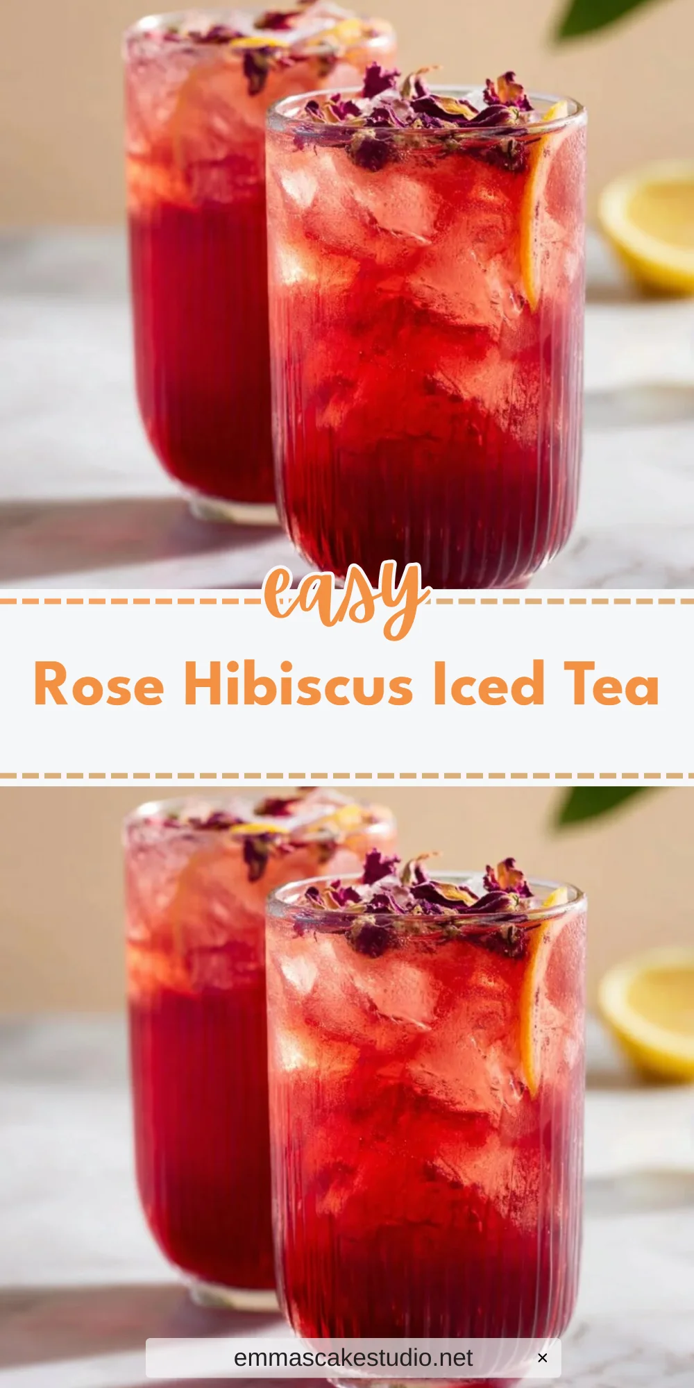 Rose Hibiscus Iced Tea