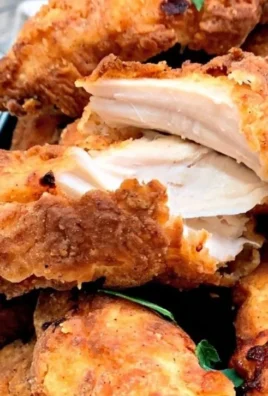 Delicious Southern buttermilk fried chicken tenders on a plate
