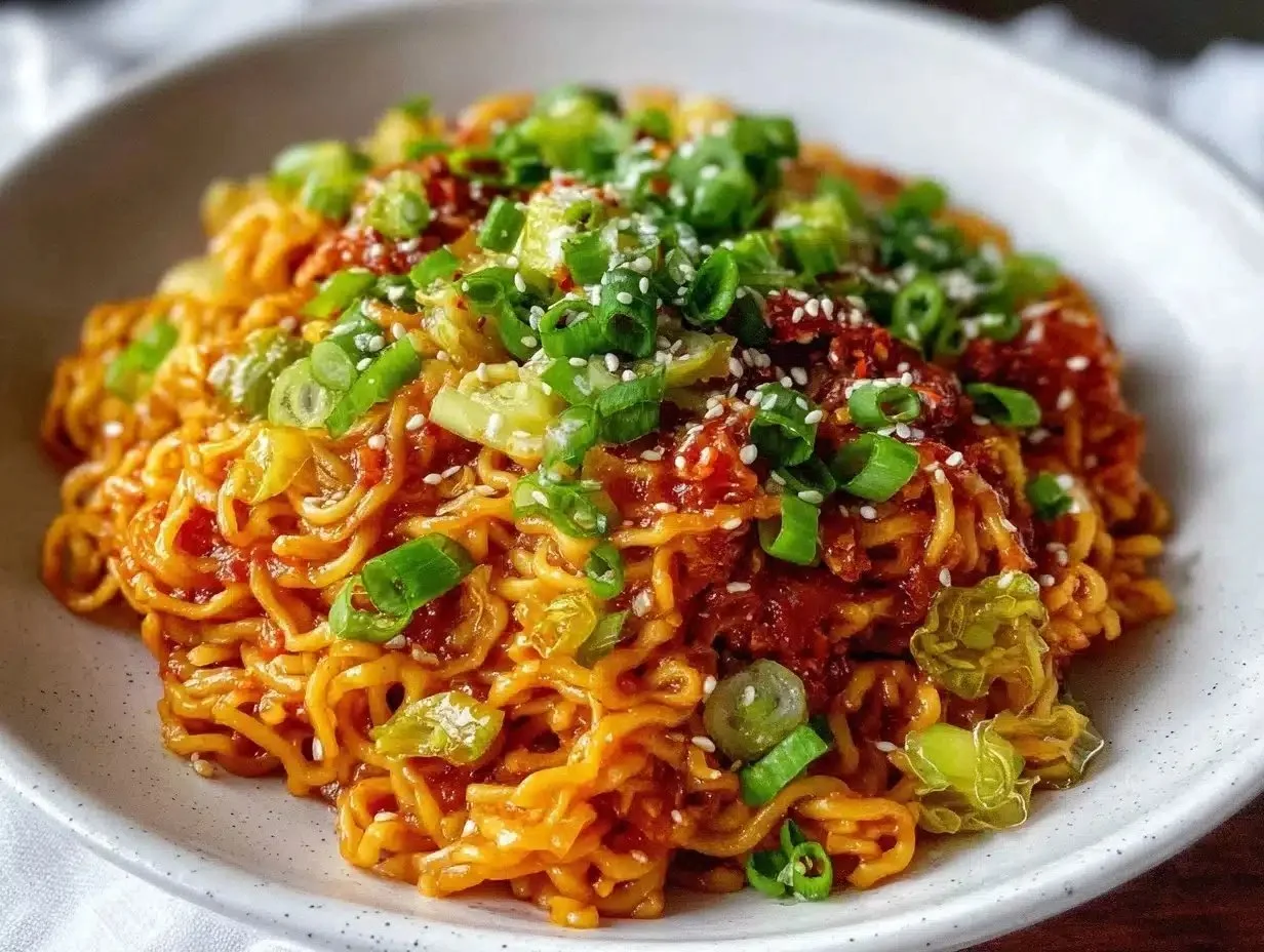 Spicy Garlic Chilli Ribbon Noodles