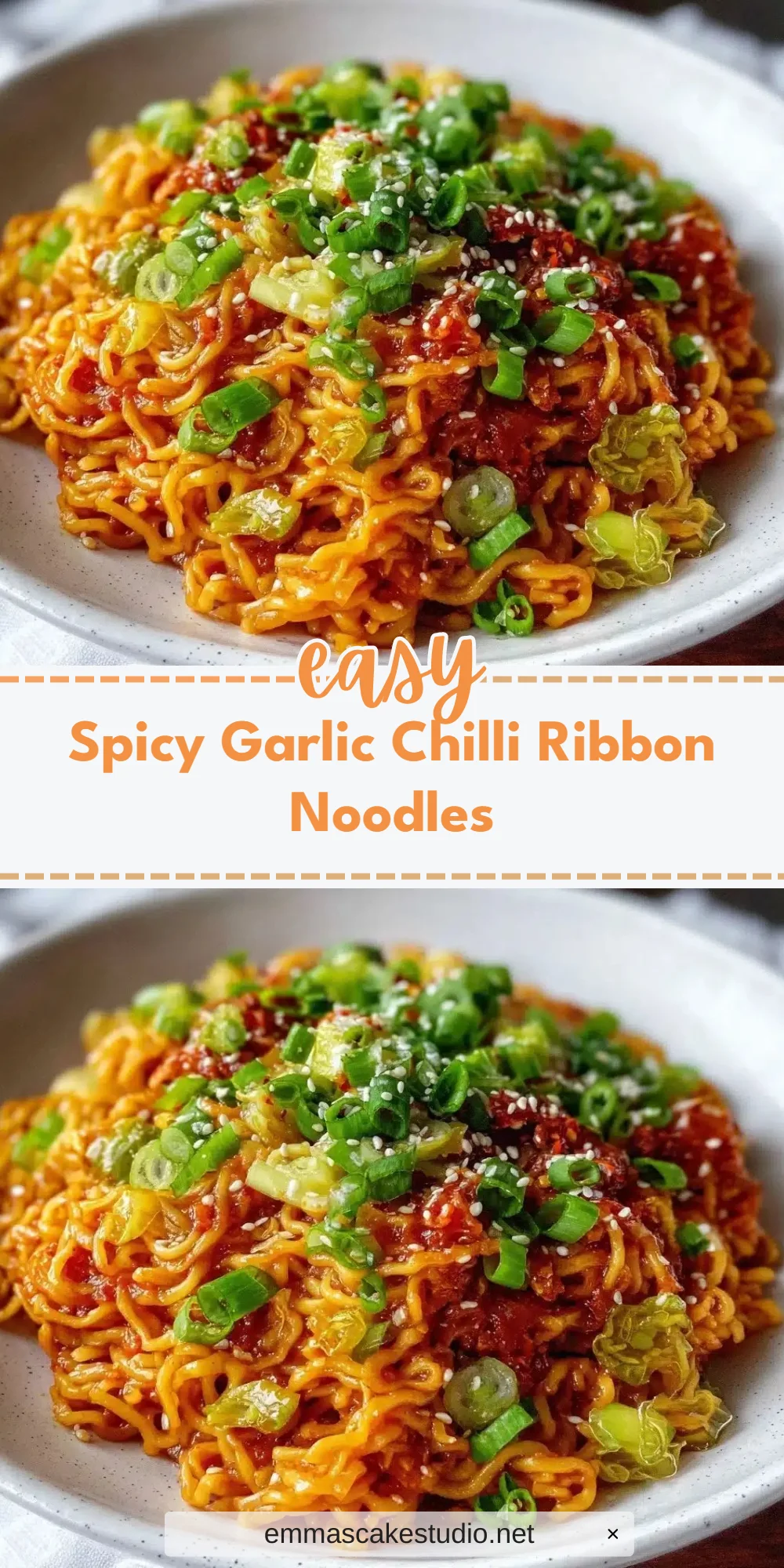 Spicy Garlic Chilli Ribbon Noodles
