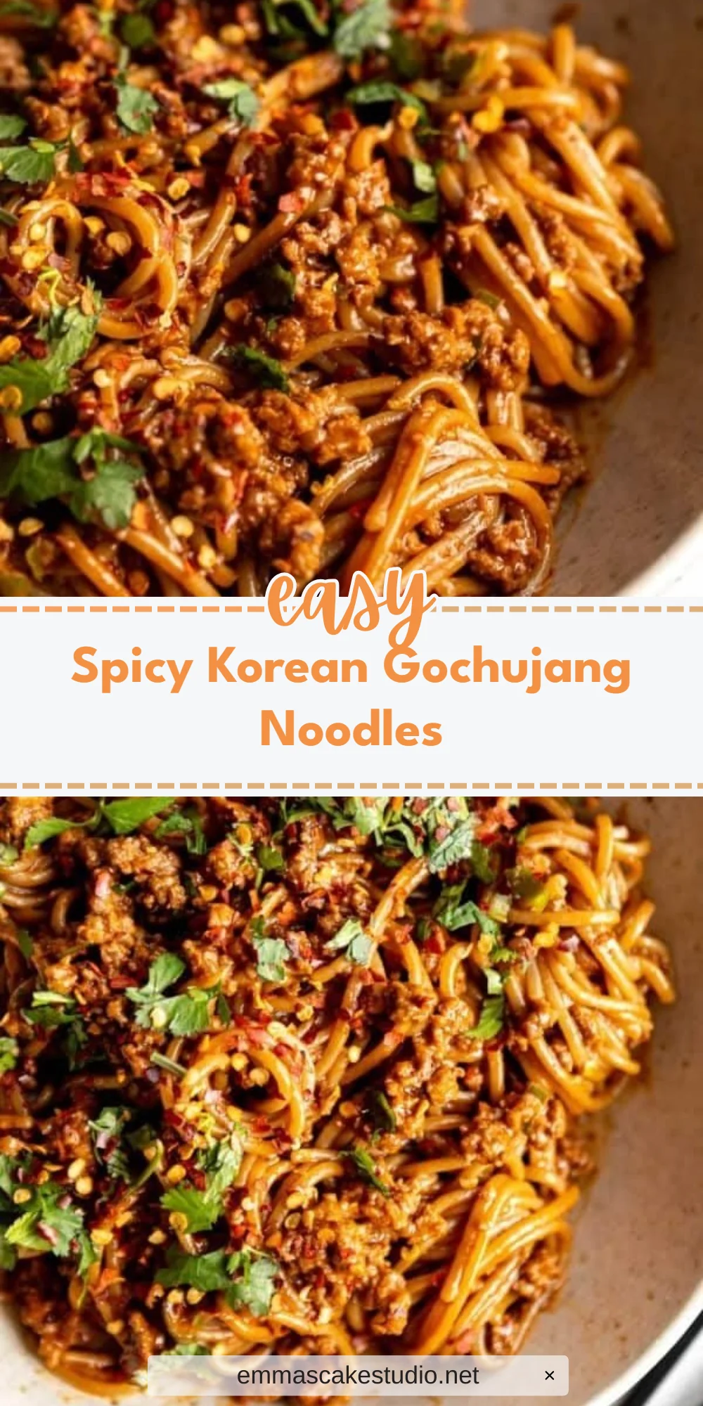 Spicy Korean Gochujang Noodles