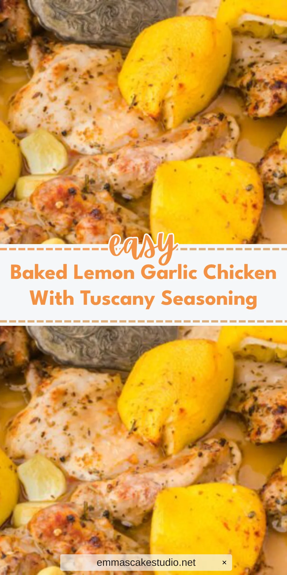Baked Lemon Garlic Chicken With Tuscany Seasoning