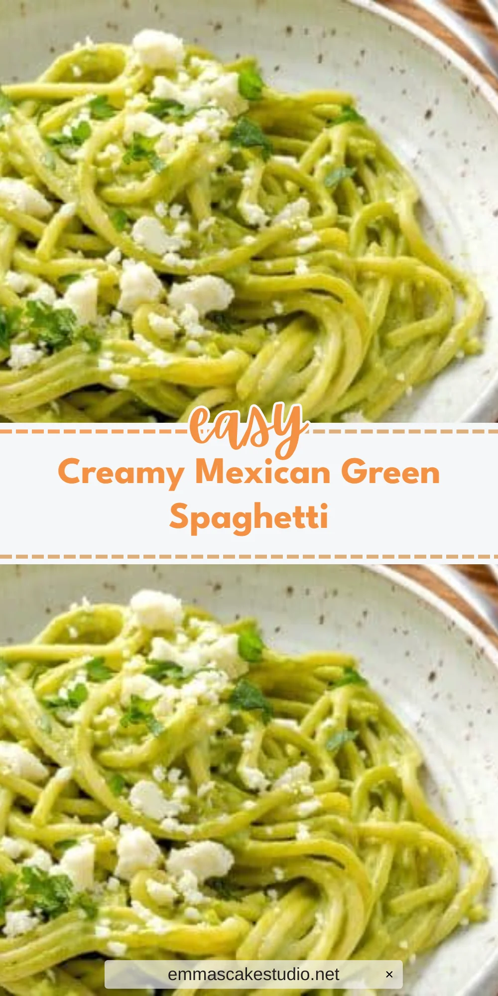 Creamy Mexican Green Spaghetti