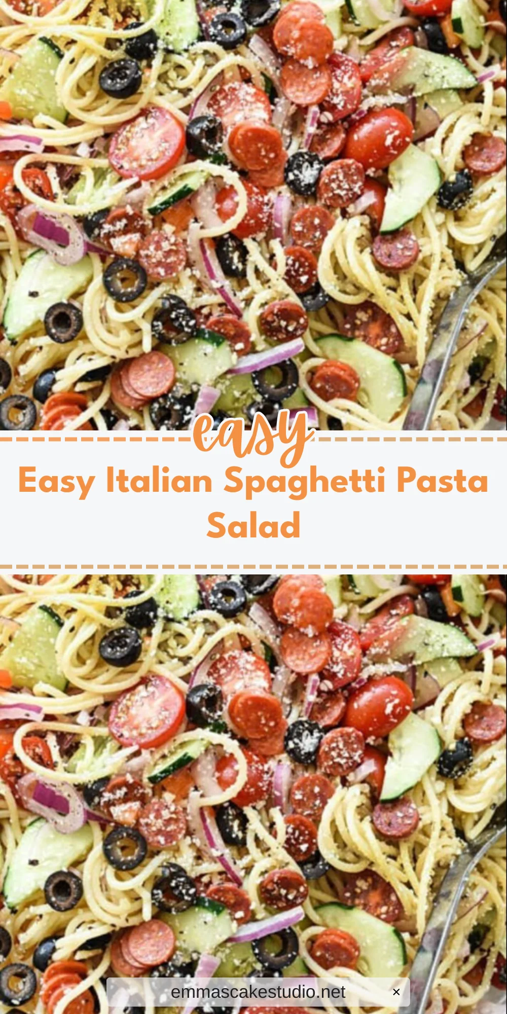 Easy Italian Spaghetti Pasta Salad