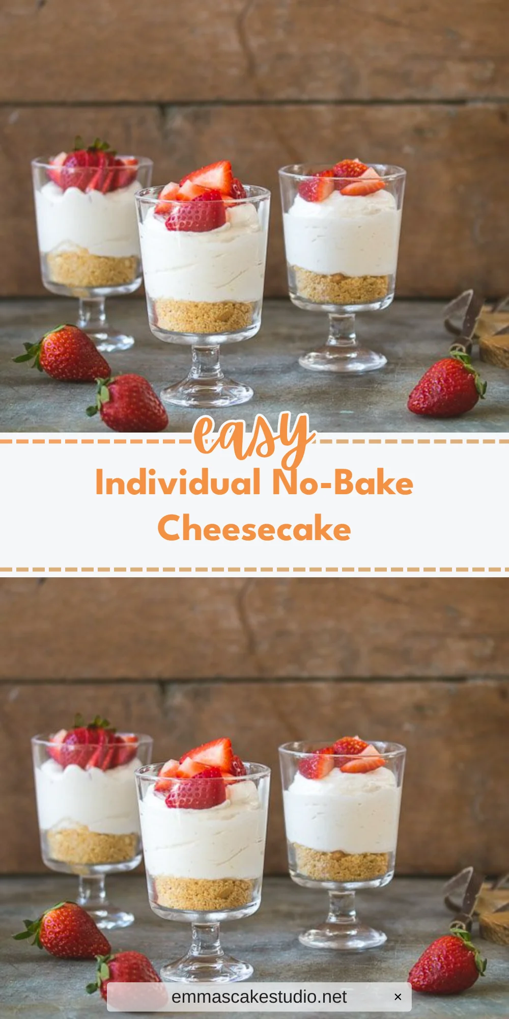 Individual No-Bake Cheesecake