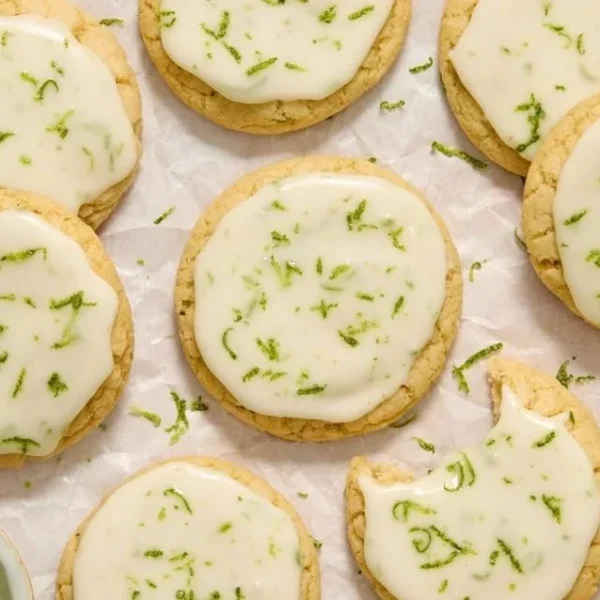 Delicious Key Lime Cookies on a plate, perfect for dessert lovers