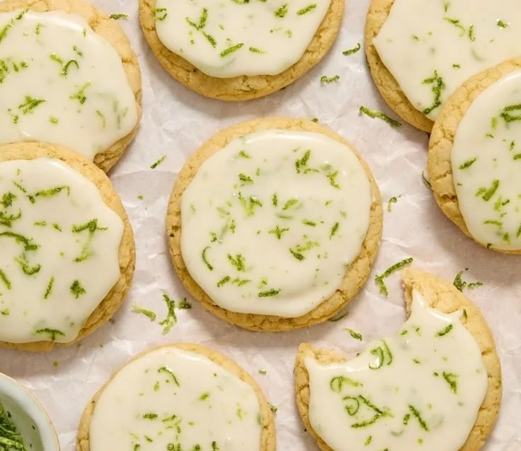 Delicious Key Lime Cookies on a plate, perfect for dessert lovers