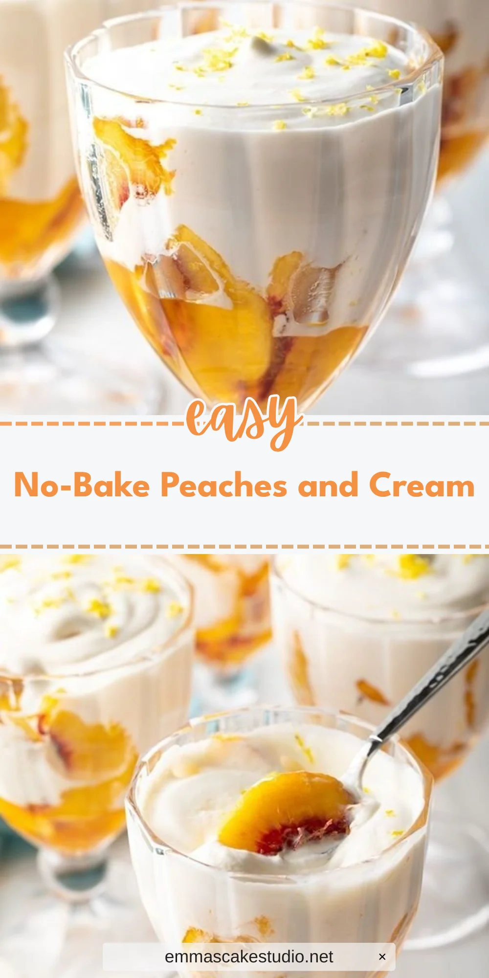 No-Bake Peaches and Cream