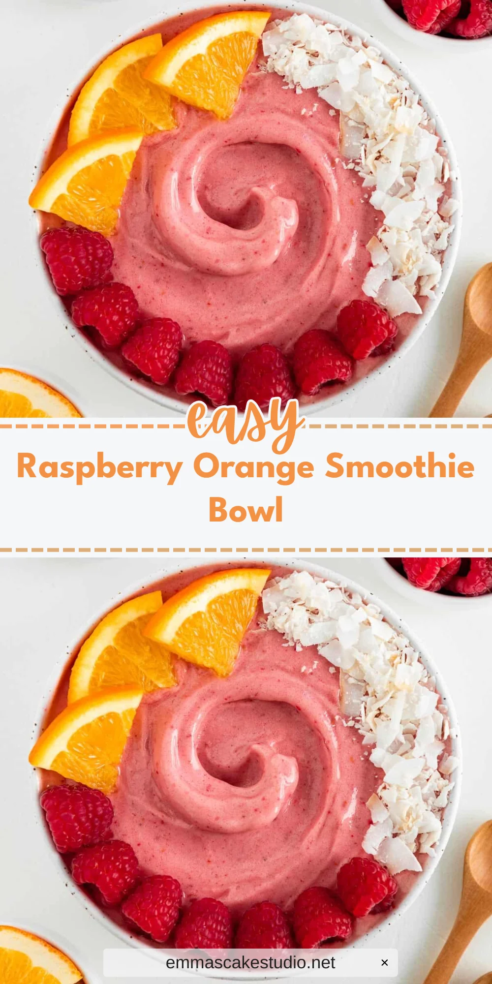 Raspberry Orange Smoothie Bowl