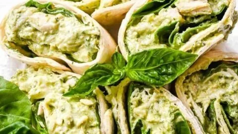 Simple Pesto Chicken Salad - 3 Ingredients!