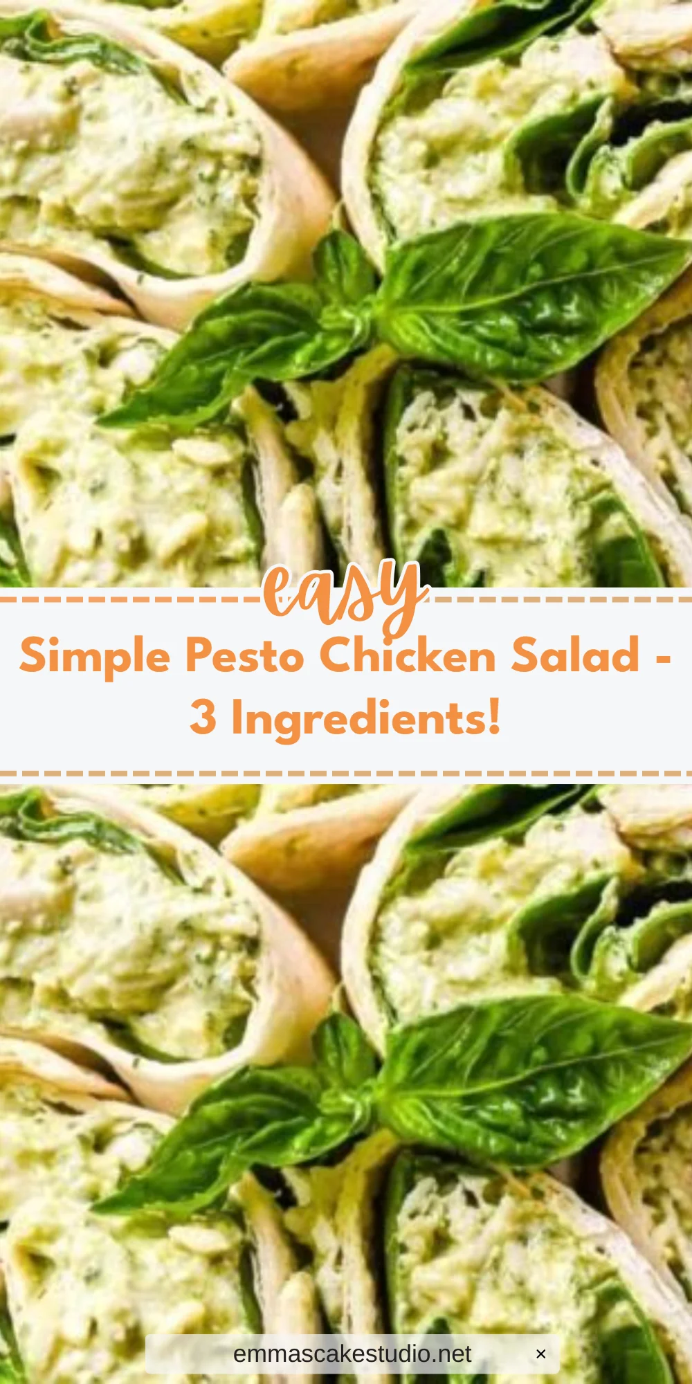 Simple Pesto Chicken Salad - 3 Ingredients!