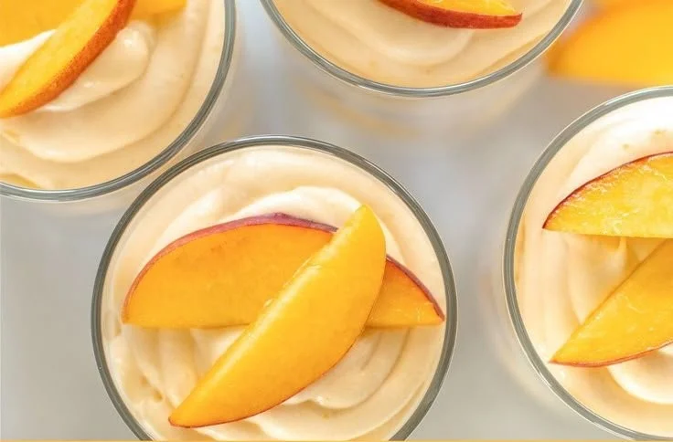 Summer Peach Mousse Trifles