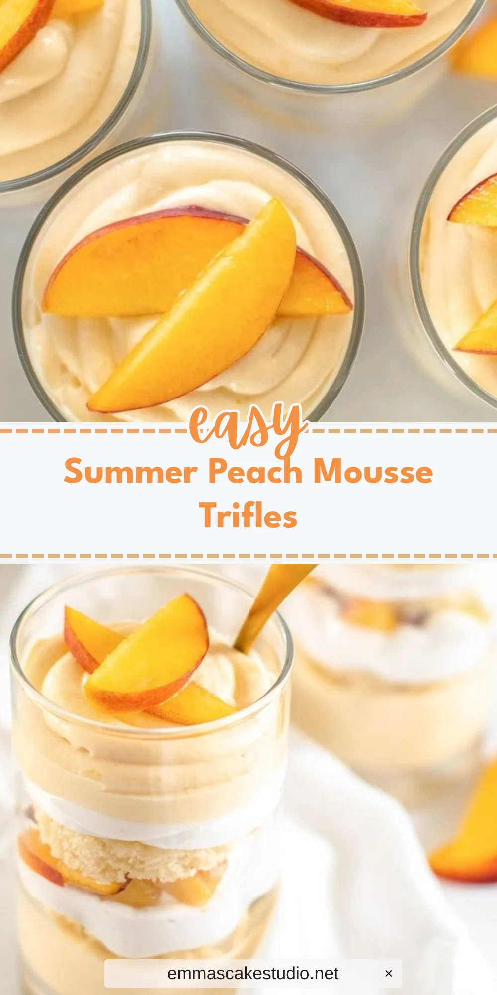 Summer Peach Mousse Trifles
