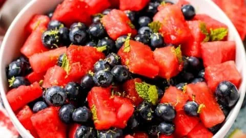 Watermelon Blueberry Salad without Honey
