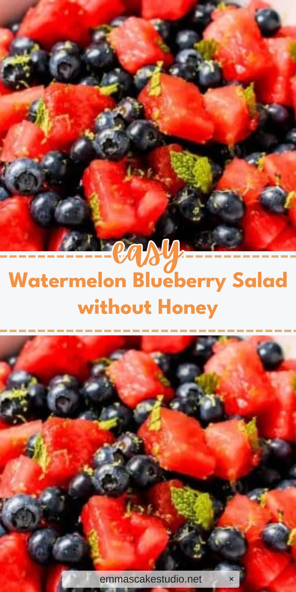 Watermelon Blueberry Salad without Honey